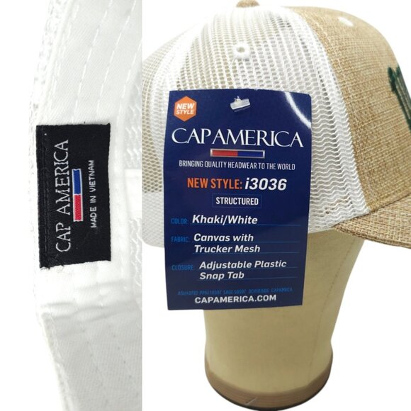 Perrier Embroidered Mesh Snapback Cap Canvas Structured Trucker Baseball Hat NEW - Picture 8 of 13